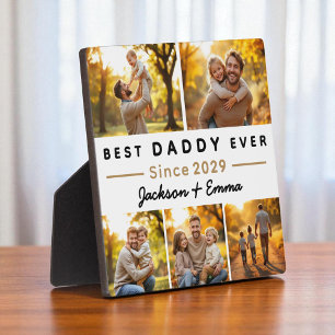 Beste papa ooit Vaderdag 5 fotocollage Fotoplaat