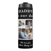 Beste papa ooit Vaderdag 5 fotocollage Thermosbeker (Voorkant)