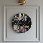 Beste papa ooit | Vaderdag 6 Foto-collage Dartbord<br><div class="desc">Vier je vader met ons Best Daddy Ever Photo Collage Dartboard. Perfect voor Vaderdag of een speciale gelegenheid, dit gepersonaliseerde dartbord is voorzien van een collage van 6 foto's om uw favoriete familieherinneringen te laten zien. De uitdrukking "Best Daddy Ever" is gestyled in een elegant zwart script met klassieke seriële...</div>