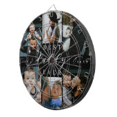 Beste papa ooit | Vaderdag 6 Foto-collage Dartbord (Voorkant Rechts)