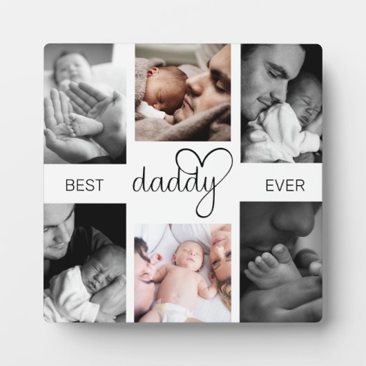 Beste papa ooit | Vaderdag 6 Foto-collage Fotoplaat (Voorkant)