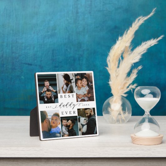 Beste papa ooit | Vaderdag 6 Foto-collage Fotoplaat (Insitu)