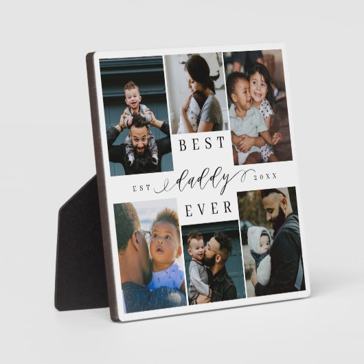 Beste papa ooit | Vaderdag 6 Foto-collage Fotoplaat (Voorkant)