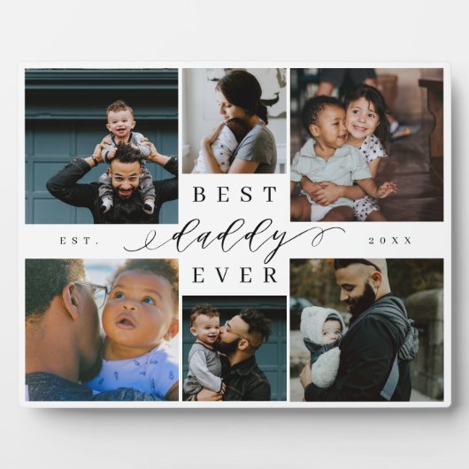 Beste papa ooit | Vaderdag 6 Foto-collage Fotoplaat (Voorkant)