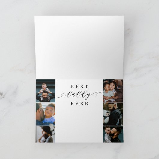 Beste papa ooit | Vaderdag 6 Foto-collage Kaart (Binnen)