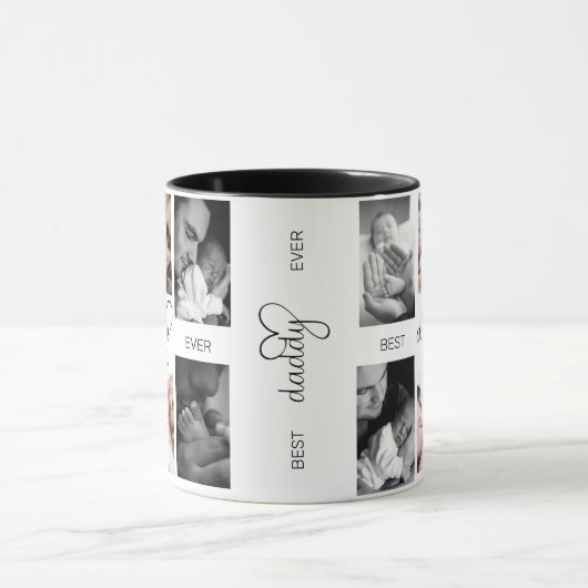 Beste papa ooit | Vaderdag 6 Foto-collage Mok (Midden)
