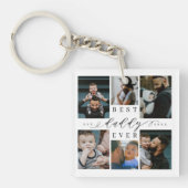 Beste papa ooit | Vaderdag 6 Foto-collage Sleutelhanger (Voorkant)