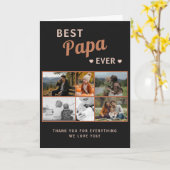 Beste Papa Ooit Vaderdag 6 Foto Kaart (Gele Bloem)