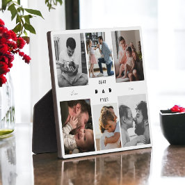 Beste papa ooit Vaderdag 6 fotocollage Fotoplaat