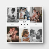 Beste papa ooit Vaderdag 6 fotocollage Fotoplaat (Voorkant)