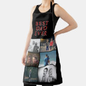 Beste papa ooit Vaderdag 6 Fotocollage Schort (Insitu)