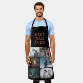 Beste papa ooit Vaderdag 6 Fotocollage Schort (Gedragen)