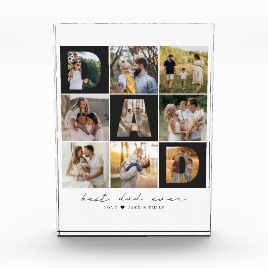 Beste papa ooit Vaderdag 9 fotocollage rooster Fotoblokken (Voorkant)