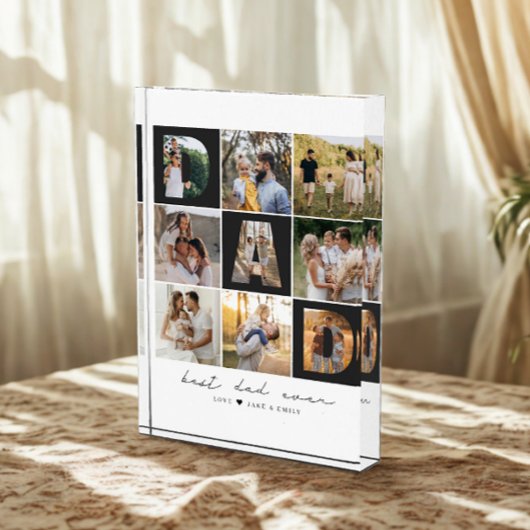 Beste papa ooit Vaderdag 9 fotocollage rooster Fotoblokken