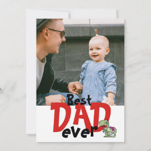 Beste Papa Ooit Vaderdag Baby Meisje Foto Kaart