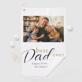 Beste Papa Ooit Vaderdag Cadeau Foto Golfhanddoek (Insitu)