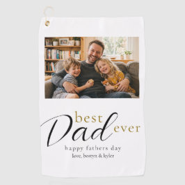 Beste Papa Ooit Vaderdag Cadeau Foto Golfhanddoek