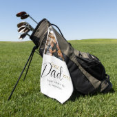 Beste Papa Ooit Vaderdag Cadeau Foto Golfhanddoek (Groen)