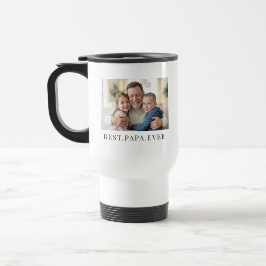 Beste Papa Ooit Vaderdag Cadeau Foto Reisbeker (Links)