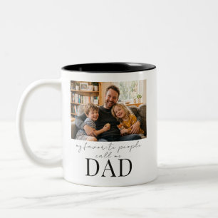 Beste papa ooit Vaderdag cadeau foto  Tweekleurige Koffiemok