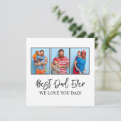 Beste Papa Ooit Vaderdag Cadeau Kinderen Foto Coll Feestdagenkaart (Staand voorkant)