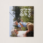 Beste Papa Ooit Vaderdag Cadeau Zoon Eigen Foto Legpuzzel (Verticaal)