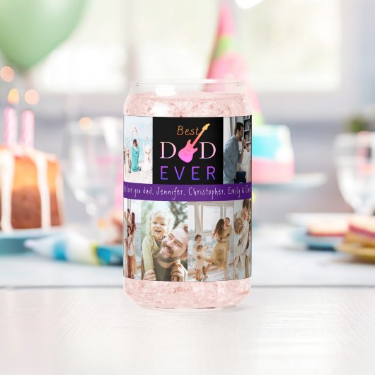 Beste papa ooit Vaderdag familie foto collage Blikvorm Glas (Insitu (Verjaardag))