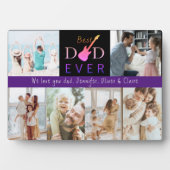 Beste papa ooit Vaderdag familie foto collage Fotoplaat (voorkant)