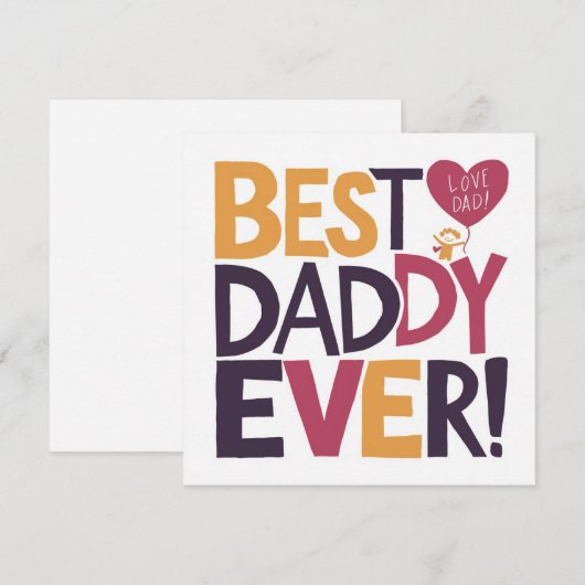 Beste Papa Ooit Vaderdag Feestdagenkaart (Voorkant / Achterkant)