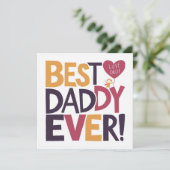 Beste Papa Ooit Vaderdag Feestdagenkaart (Staand voorkant)