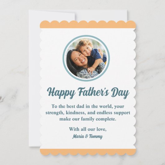 Beste papa ooit Vaderdag Flat Kaart (Achterkant)