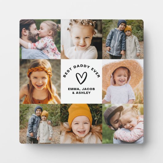 Beste papa ooit Vaderdag Foto Collage Fotoplaat (Voorkant)