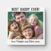 Beste papa ooit Vaderdag Foto Fotoplaat (Voorkant)
