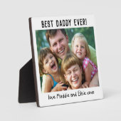 Beste papa ooit Vaderdag Foto Fotoplaat (Voorkant)