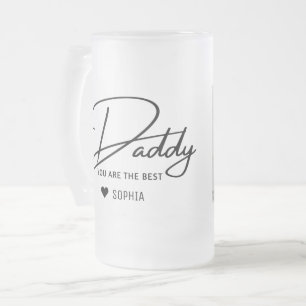 Beste papa ooit Vaderdag Foto gepersonaliseerd Matglas Bierpul