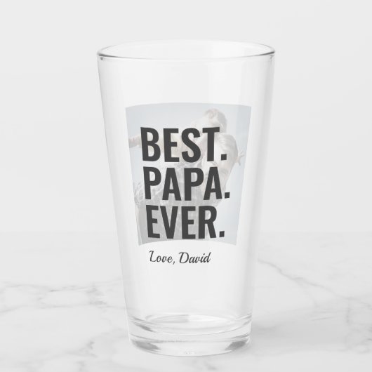 Beste. Papa. Ooit. Vaderdag Foto Glas (Voorkant)