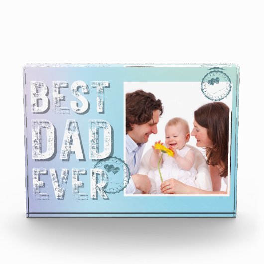 Beste papa ooit Vaderdag Foto Grunge Typografie (Voorkant)