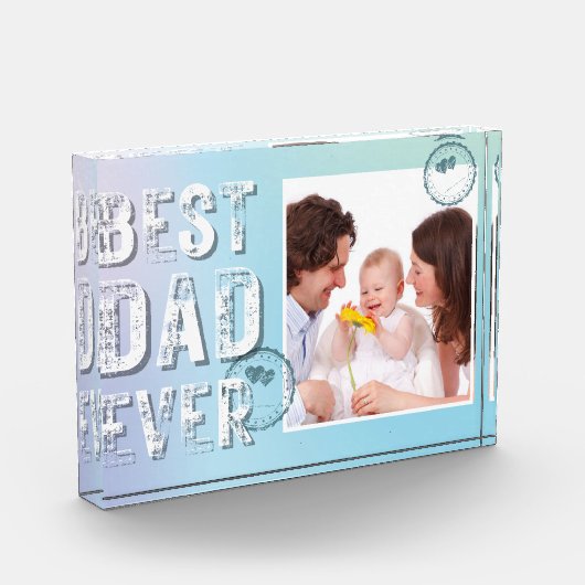 Beste papa ooit Vaderdag Foto Grunge Typografie (Links)