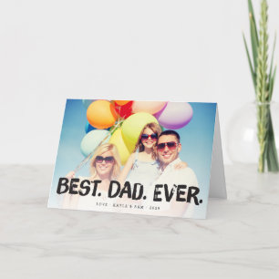 Beste Papa Ooit Vaderdag Foto Wenskaart Kaart