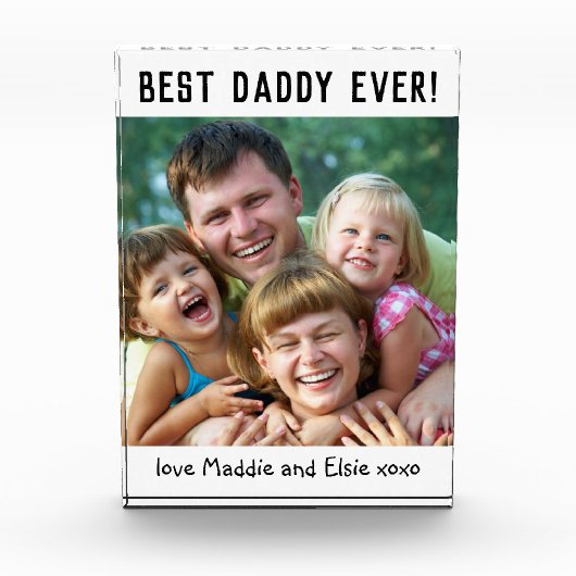 Beste papa ooit Vaderdag fotoblok (Voorkant)