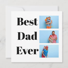 Beste papa ooit | Vaderdag fotocollage Feestdagenkaart