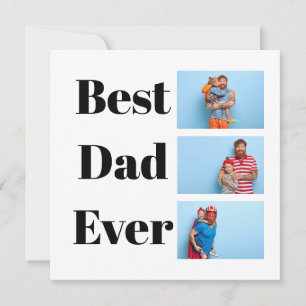 Beste papa ooit Vaderdag fotocollage Feestdagenkaart