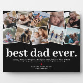 Beste Papa Ooit Vaderdag Fotocollage Fotoplaat (Voorkant)