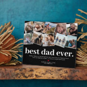 Beste Papa Ooit Vaderdag Fotocollage Fotoplaat (Zijkant)