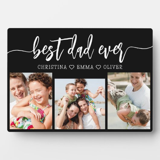 Beste papa ooit - Vaderdag fotocollage Fotoplaat (voorkant)