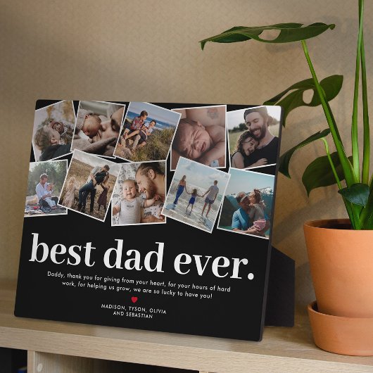 Beste Papa Ooit Vaderdag Fotocollage Fotoplaat