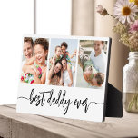 Beste papa ooit - Vaderdag fotocollage Fotoplaat<br><div class="desc">Vier je vader met de "Best Daddy Ever" Vaderdag Photo Collage Plaque, een welgemeend eerbetoon aan het man dat de wereld voor je betekent. Deze prachtig vervaardigde plaquette is voorzien van een hoogwaardige, aanpasbare fotocollage, waarmee u gekoesterde herinneringen en speciale momenten kunt laten zien. De collage is elegant gerangschikt rond...</div>