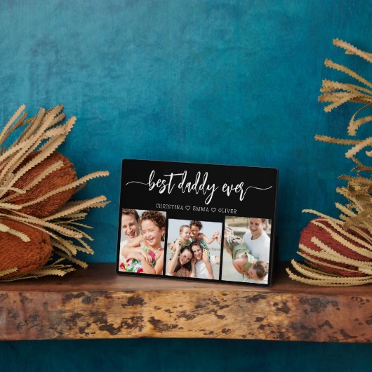 Beste papa ooit - Vaderdag fotocollage Fotoplaat (Zijkant)