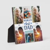 Beste Papa Ooit Vaderdag Fotocollage Fotoplaat (Voorkant)