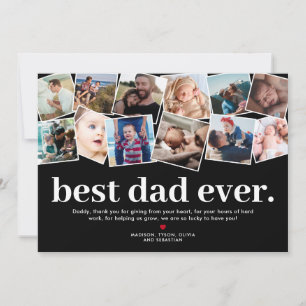 Beste Papa Ooit Vaderdag Fotocollage Kaart